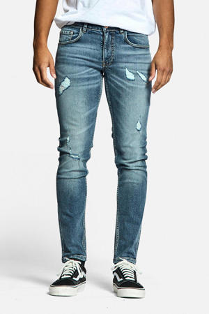 slim fit jeans RRStockholm Destroy artsy blue