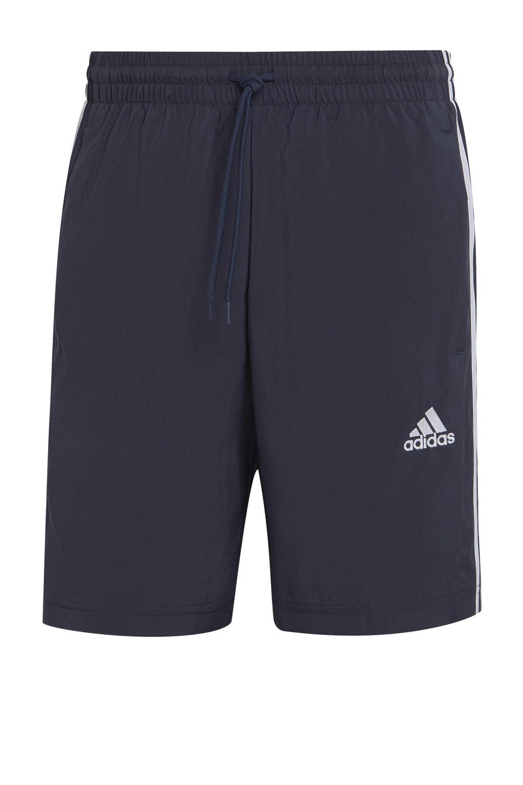 Donkerblauw en witte heren adidas Sportswear short van polyester met regular fit, elastische tailleband met koord en meerkleurige print