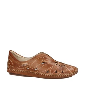 leren instappers cognac