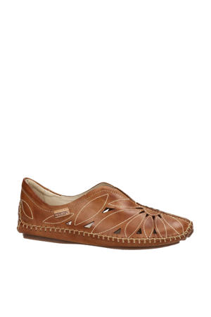 leren instappers cognac