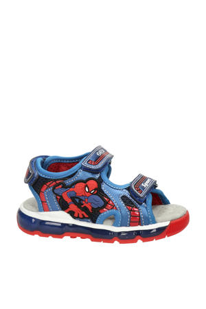 Android Boy  Spiderman leren sandalen blauw/rood