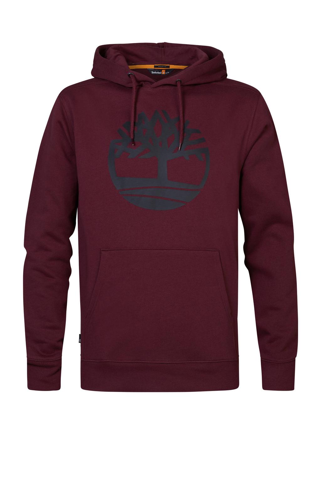 Timberland hoodie met logo bordo