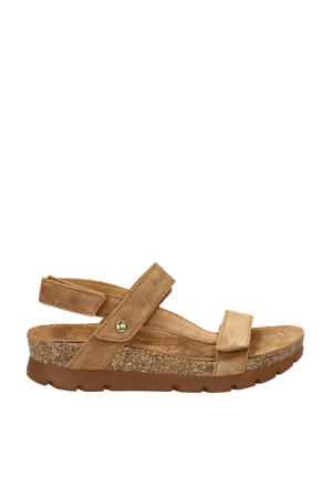 suède sandalen cognac
