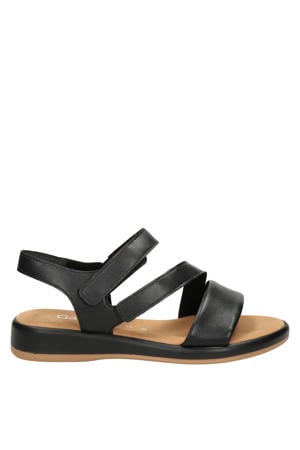 leren sandalen zwart