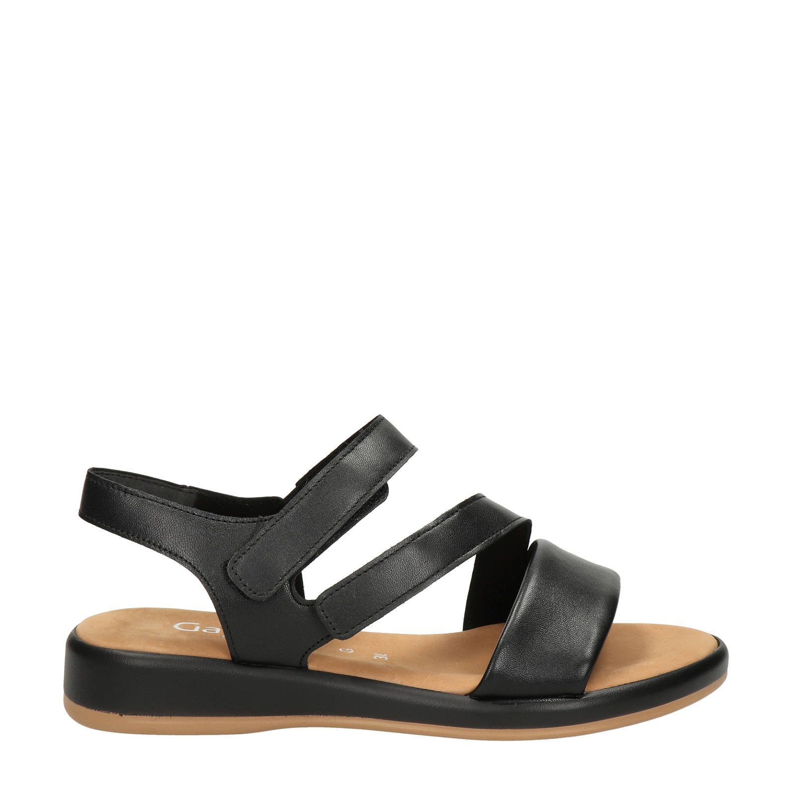 leren sandalen zwart