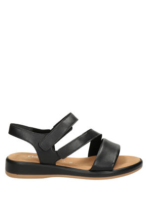 leren sandalen zwart