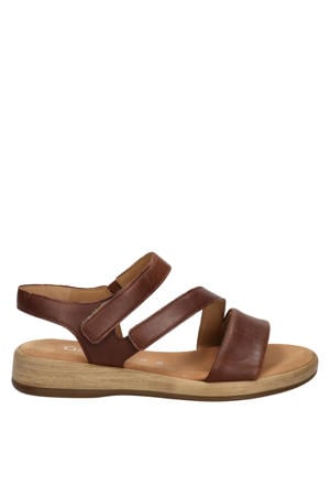 leren sandalen cognac