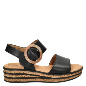 leren sandalen zwart