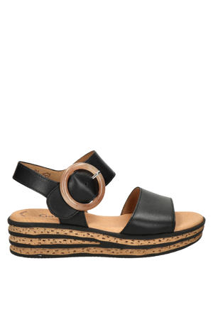 leren sandalen zwart