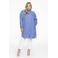 YOEK gestreepte blousejurk blauw/wit