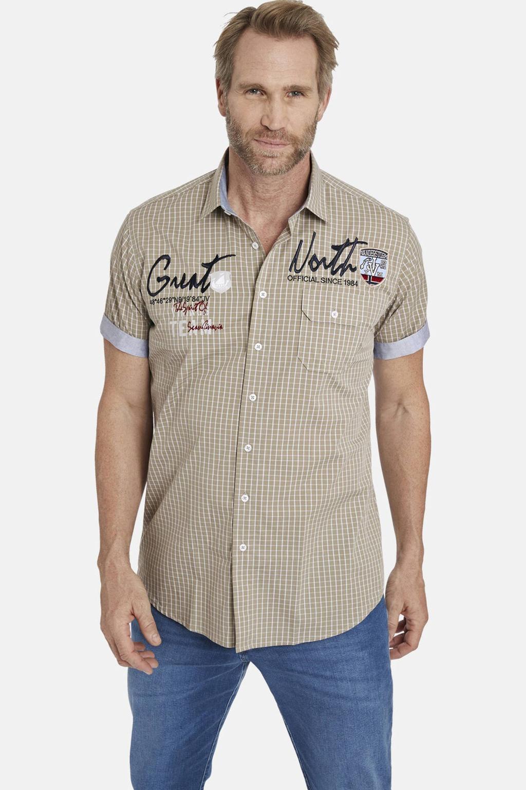 Jan Vanderstorm casual overhemd beige