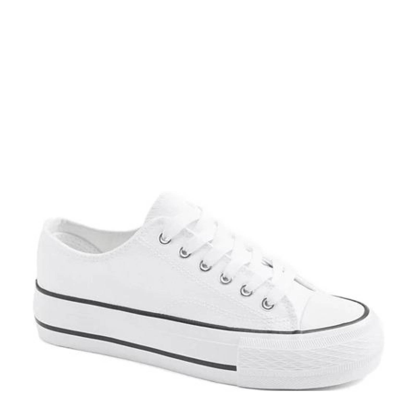 Canvas outlet sneakers wit