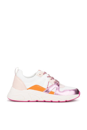 Carocel  chunky sneakers wit/roze metallic
