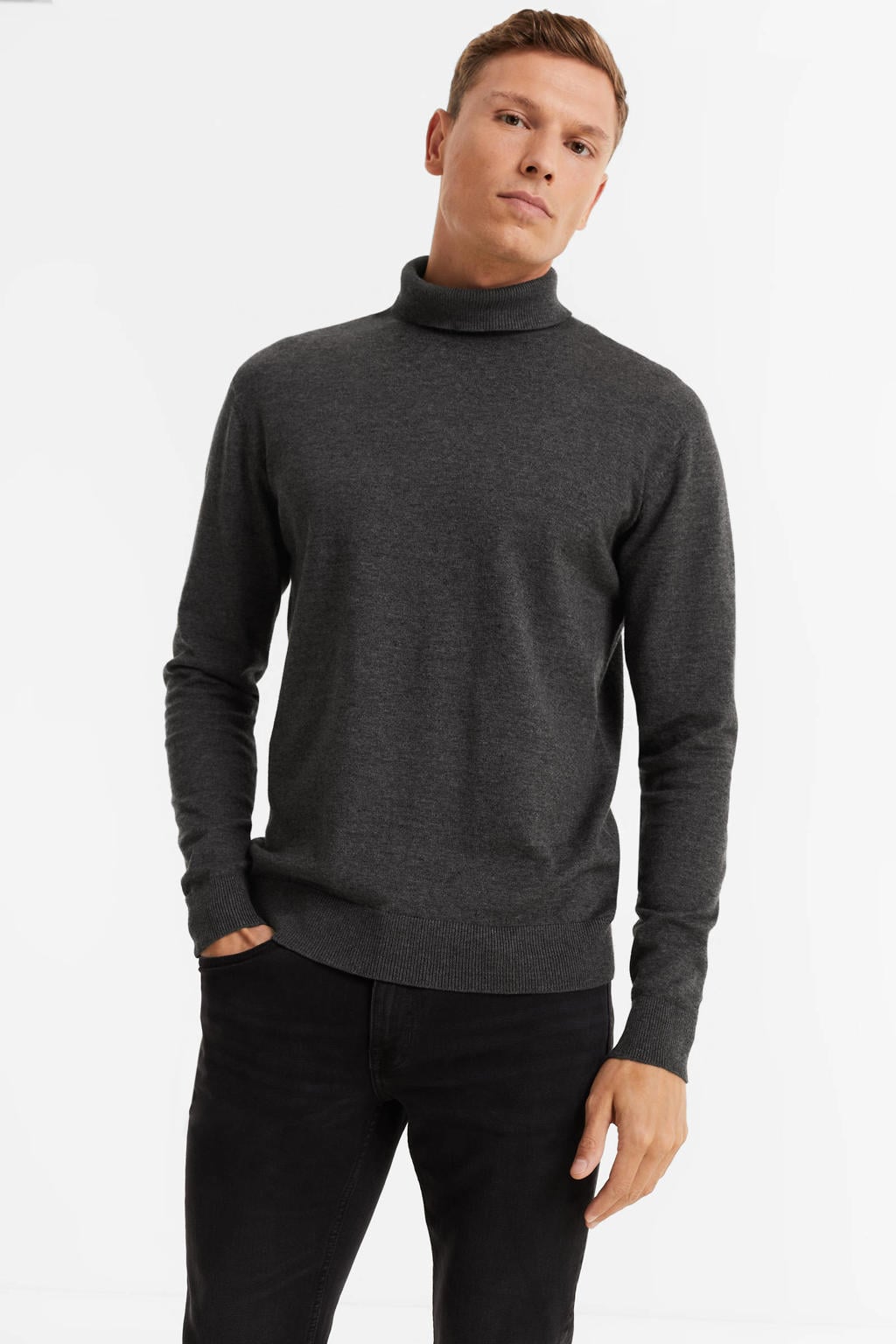 RAGMAN Basic coltrui met lange mouwen voor heren, beige-melange, XL RAGMAN Basic coltrui met lange mouwen voor heren, beige-melange, XL