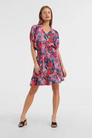 thumbnail: Roze dames Miljuschka by Wehkamp midi rok met aardbeienprint gemaakt van katoen en met elastische tailleband