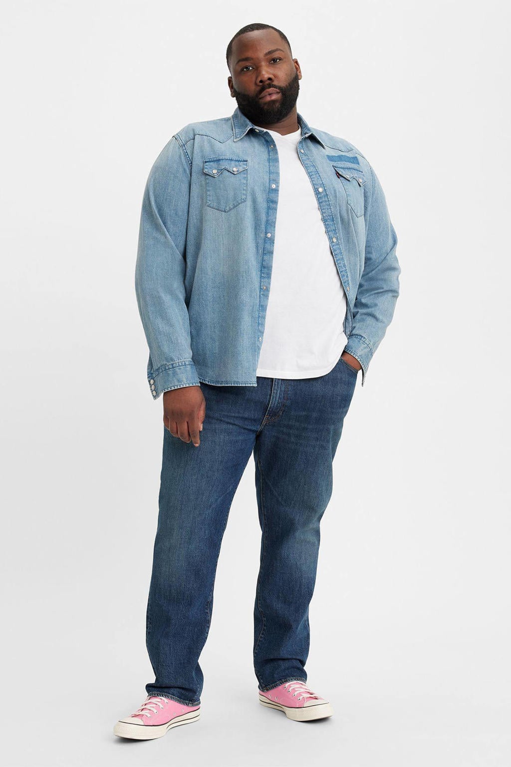 Levi's slim fit jeans 511 Plus Size med indigo worn in