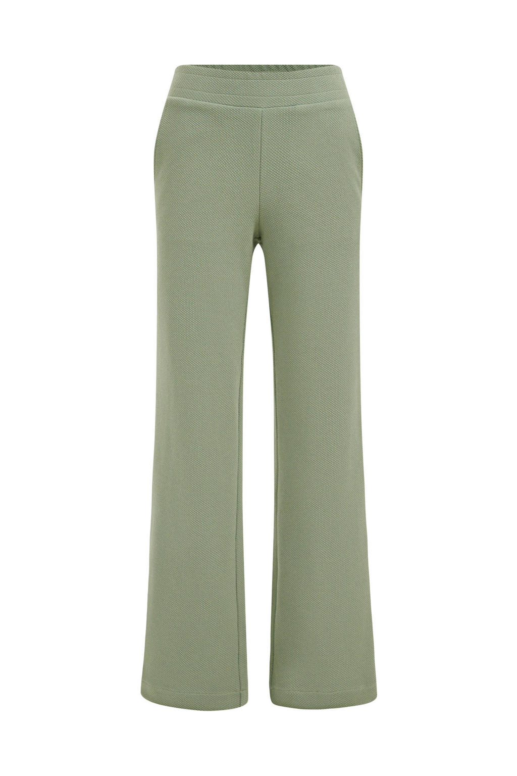 WE Fashion wide leg sweatpants groen wehkamp