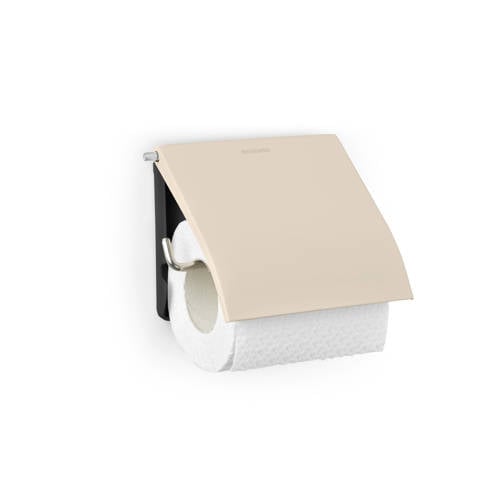 Brabantia ReNew Toiletrolhouder - met Klep - Soft Beige afbeelding