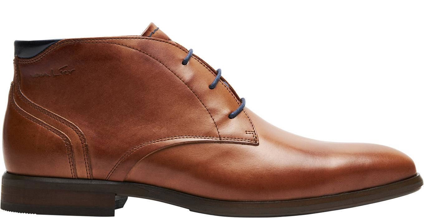 Van Lier Berlin leren veterschoenen cognac | wehkamp