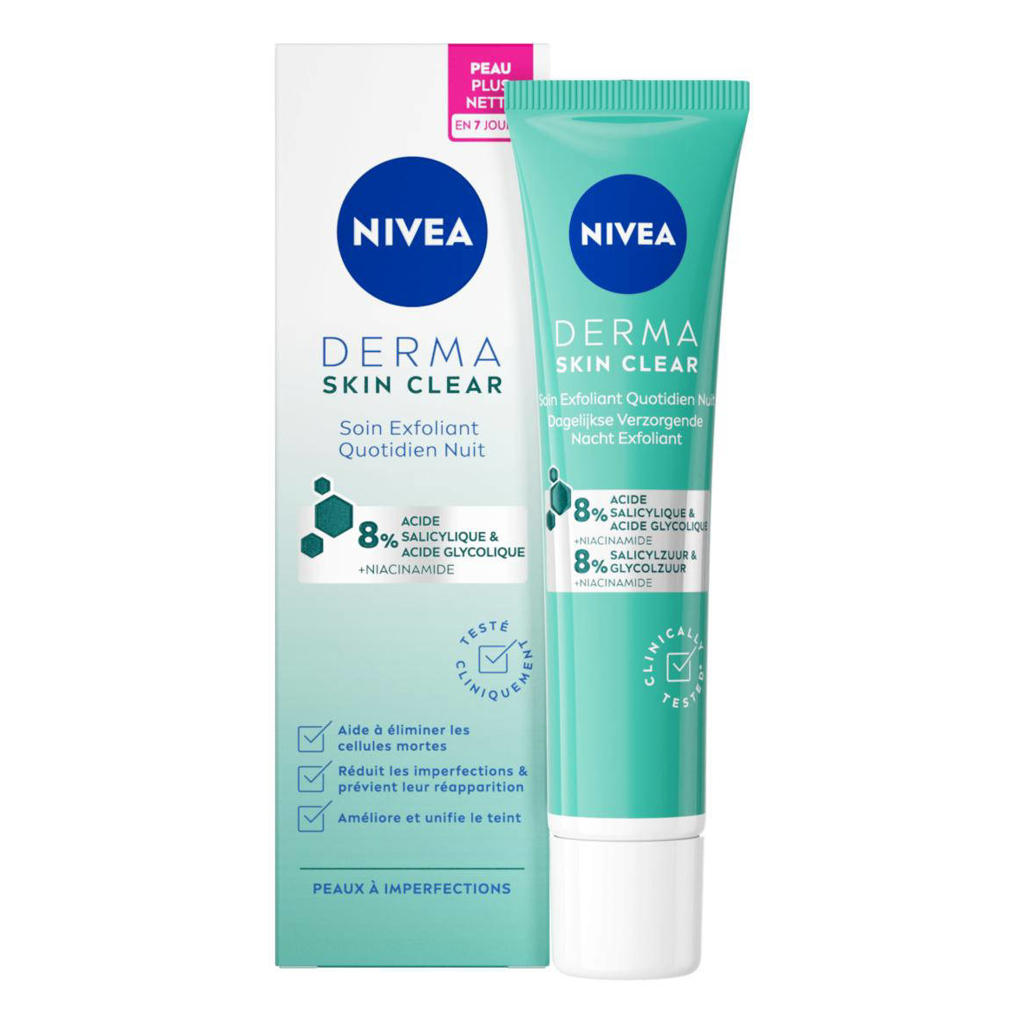 NIVEA Derma Skin Clear Night scrub - 40 ml