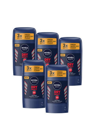 Dry Impact deodorant stick - 5 x 50 ml - voordeelverpakking
