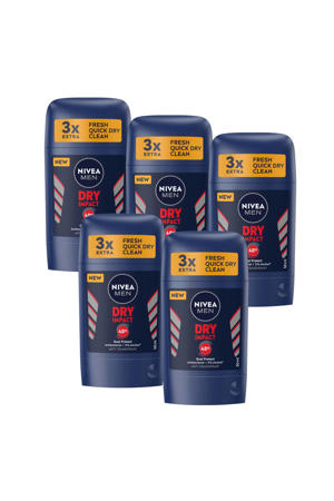Dry Impact deodorant stick - 5 x 50 ml - voordeelverpakking