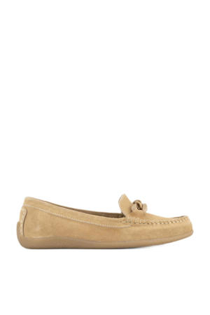   Suède instappers beige