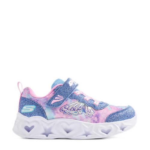 Skechers sneakers met lichtjes blauw/roze