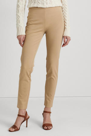 high waist slim fit pantalon Keslina beige