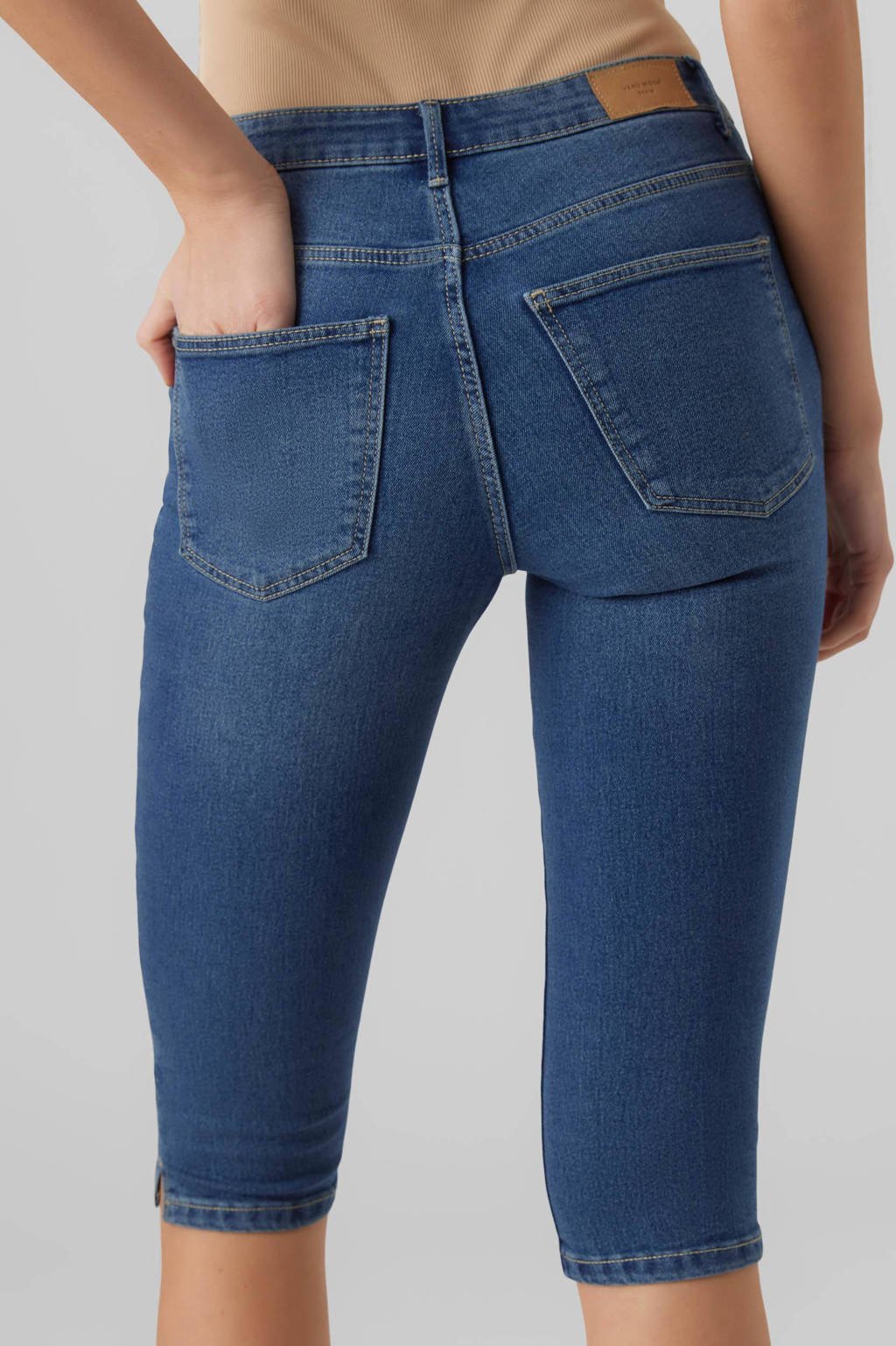 Productie voordat Tentakel VERO MODA slim fit capri jeans VMJUNE dark blue denim | wehkamp