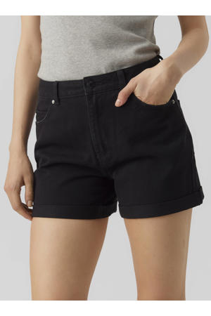 high waist loose fit denim short VMZURI black denim