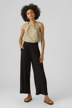 high waist loose fit broek VMMENNY zwart