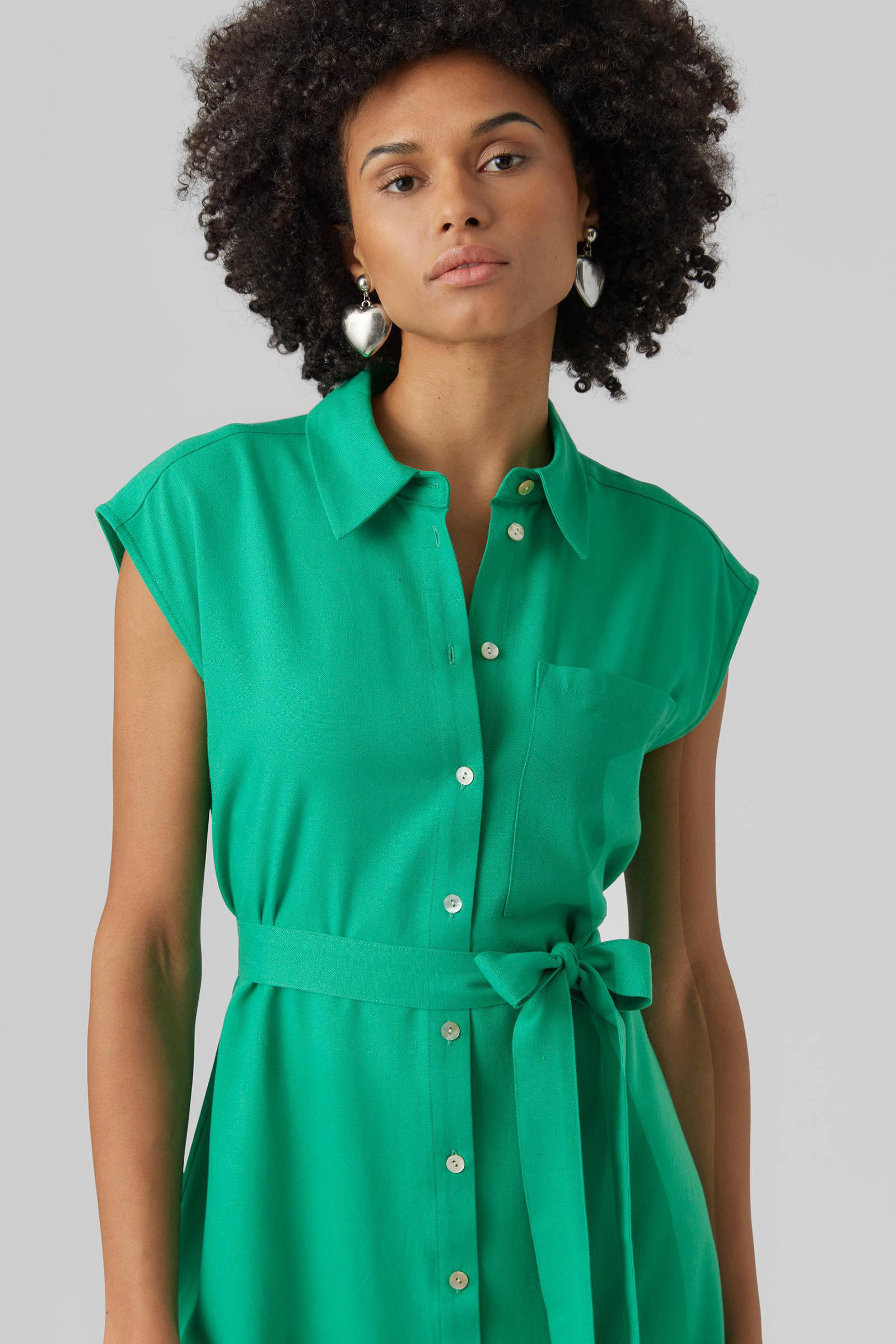 VERO MODA blousejurk VMMYMILO met ceintuur groen wehkamp