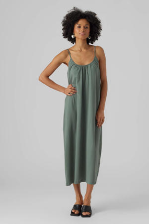 jurk VMLUNA met plooien groen