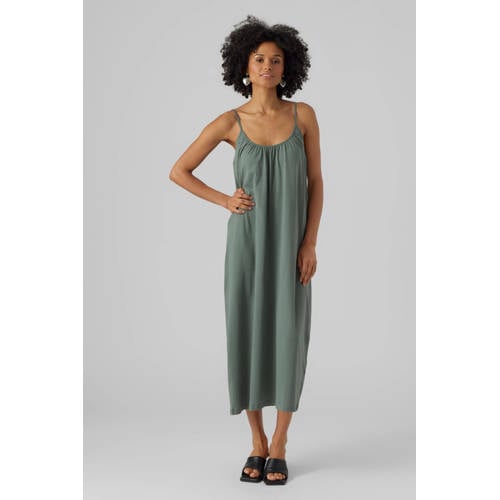 VERO MODA jurk VMLUNA met plooien groen afbeelding