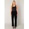 Base Level wide leg high waist broek zwart