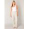 Base Level wide leg high waist broek beige