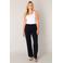 Base Level wide leg high waist broek donkerblauw