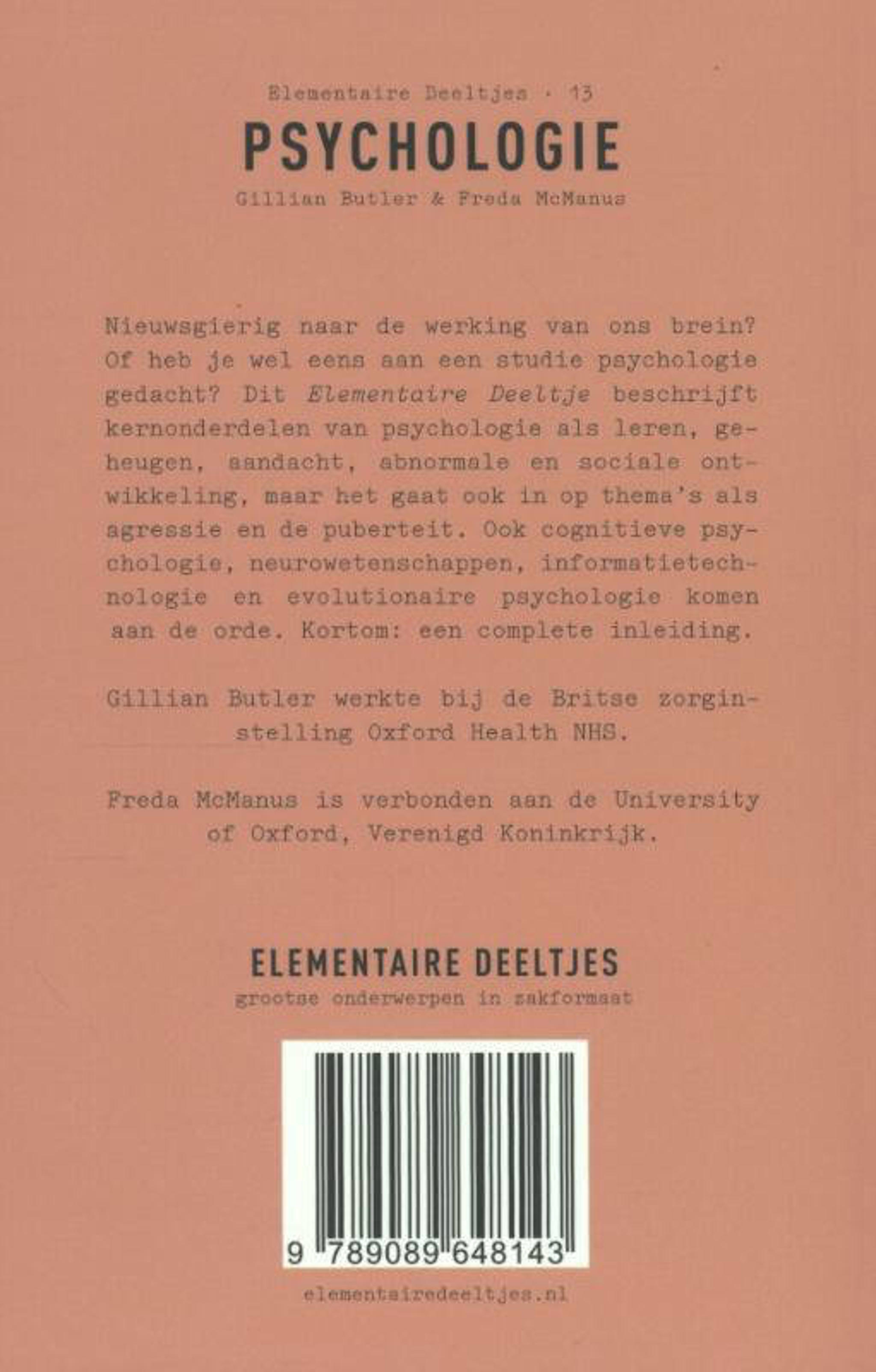 Gillian Butler en Freda McManus Elementaire Deeltjes: Psychologie | wehkamp