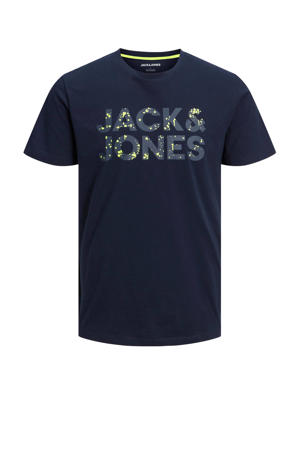 T-shirt JJNEON Plus Size met logo navy blazer