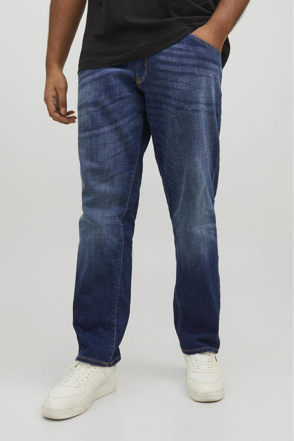 JACK & JONES PLUS SIZE slim fit jeans JJIGLENN Plus Size blue denim ...