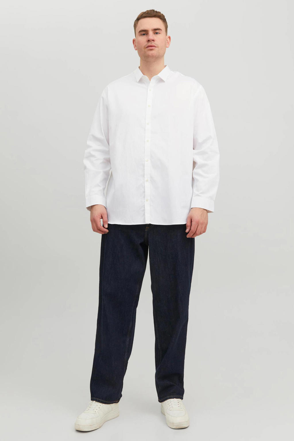 JACK & JONES PLUS SIZE zakelijk overhemd wit