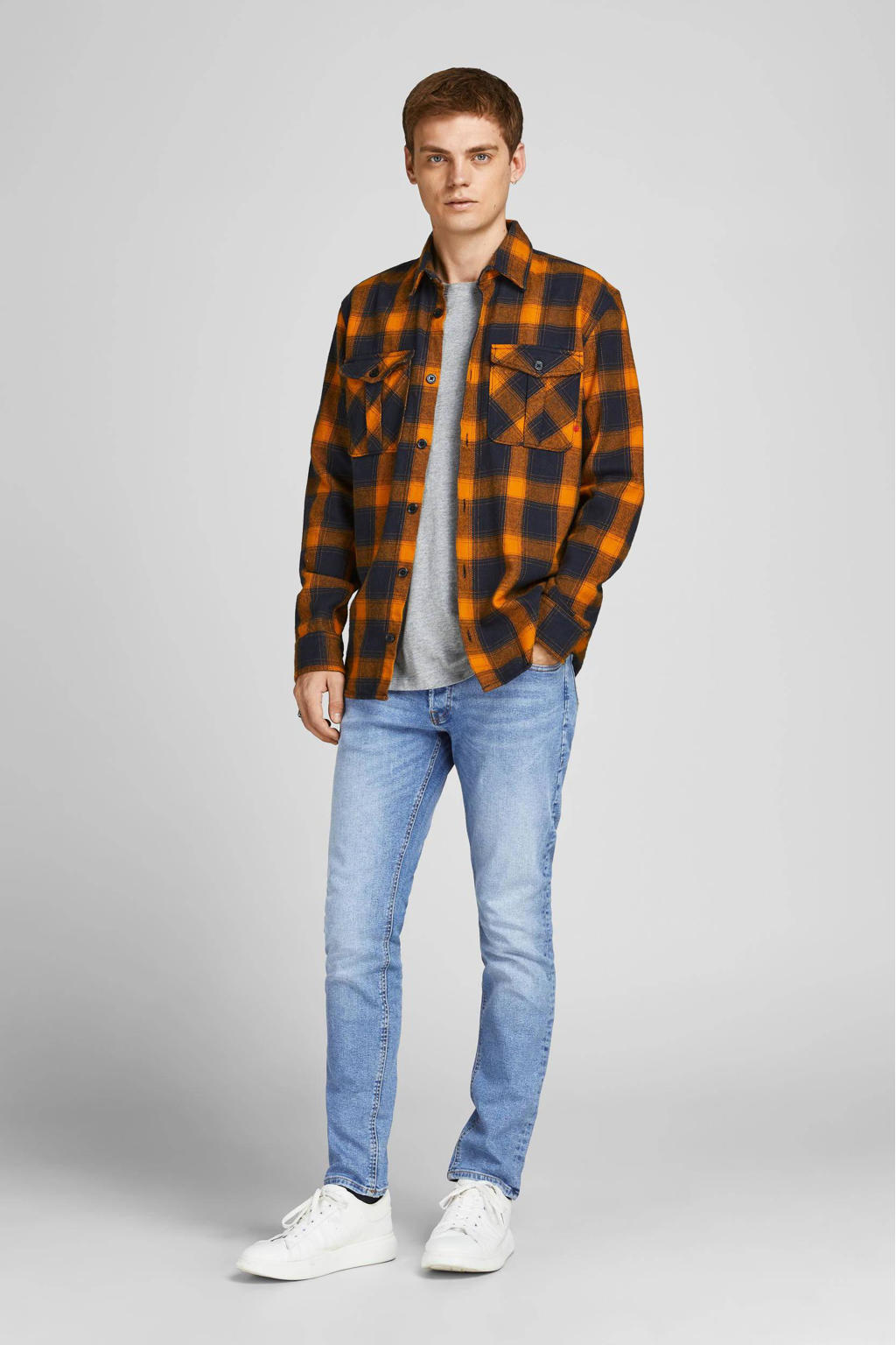 JACK & JONES JEANS INTELLIGENCE skinny jeans JJILIAM blue denim