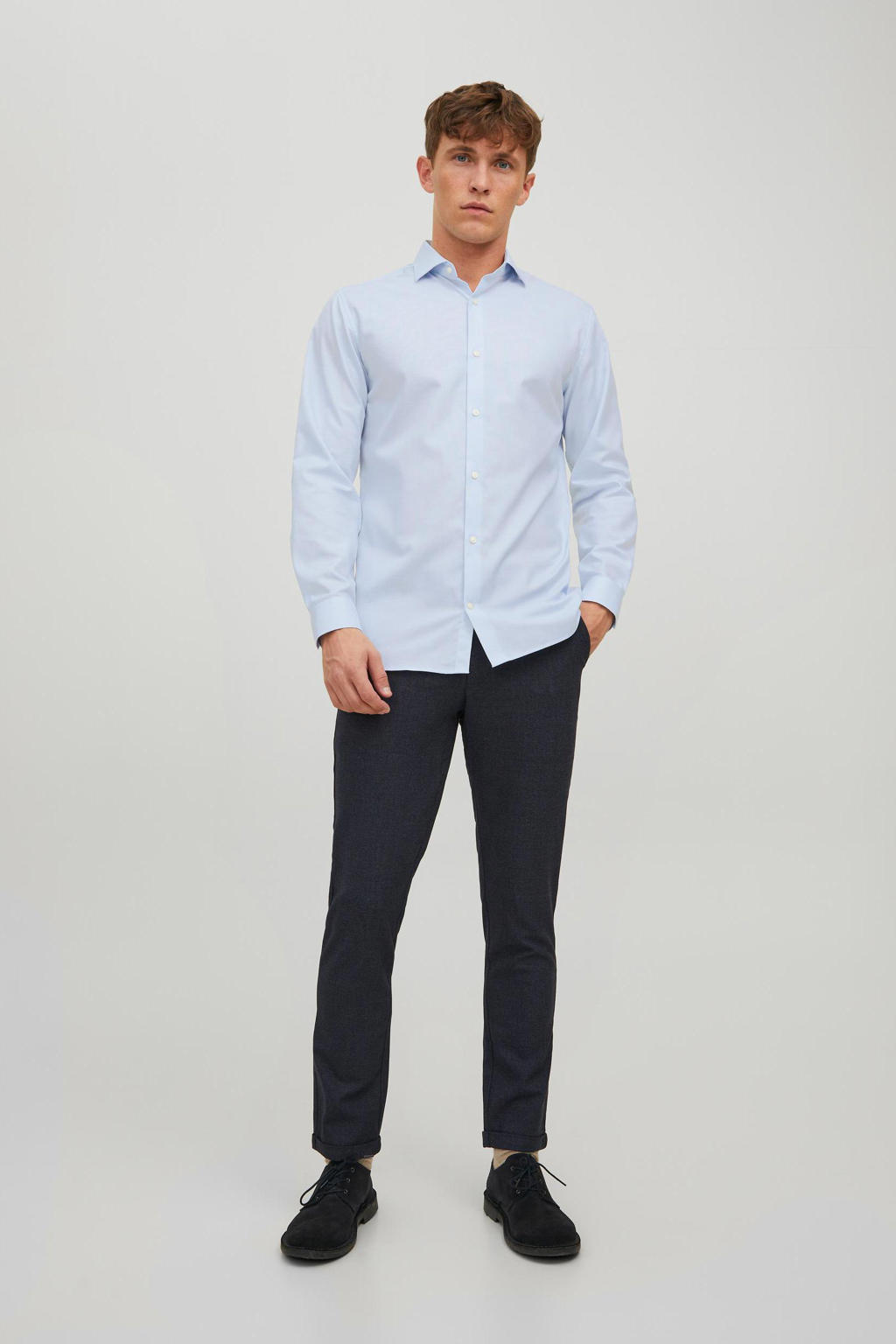 JACK & JONES PREMIUM slim fit overhemd JPRBLAPARKER cashmere blue