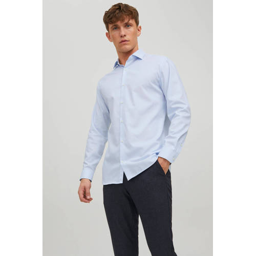 JACK & JONES PREMIUM slim fit overhemd JPRBLAPARKER cashmere blue afbeelding