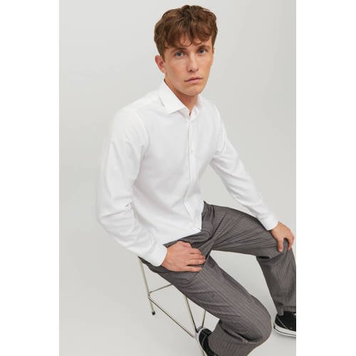 JACK & JONES PREMIUM slim fit overhemd JPRBLAPARKER white afbeelding