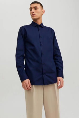 slim fit overhemd JPRBLAPARKER dark navy