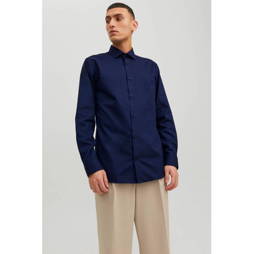 JACK & JONES PREMIUM slim fit overhemd JPRBLAPARKER dark navy afbeelding