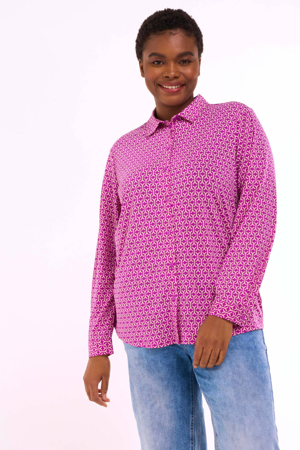plotseling hefboom Geweldig MS Mode blouse met all over print fuchsia | wehkamp