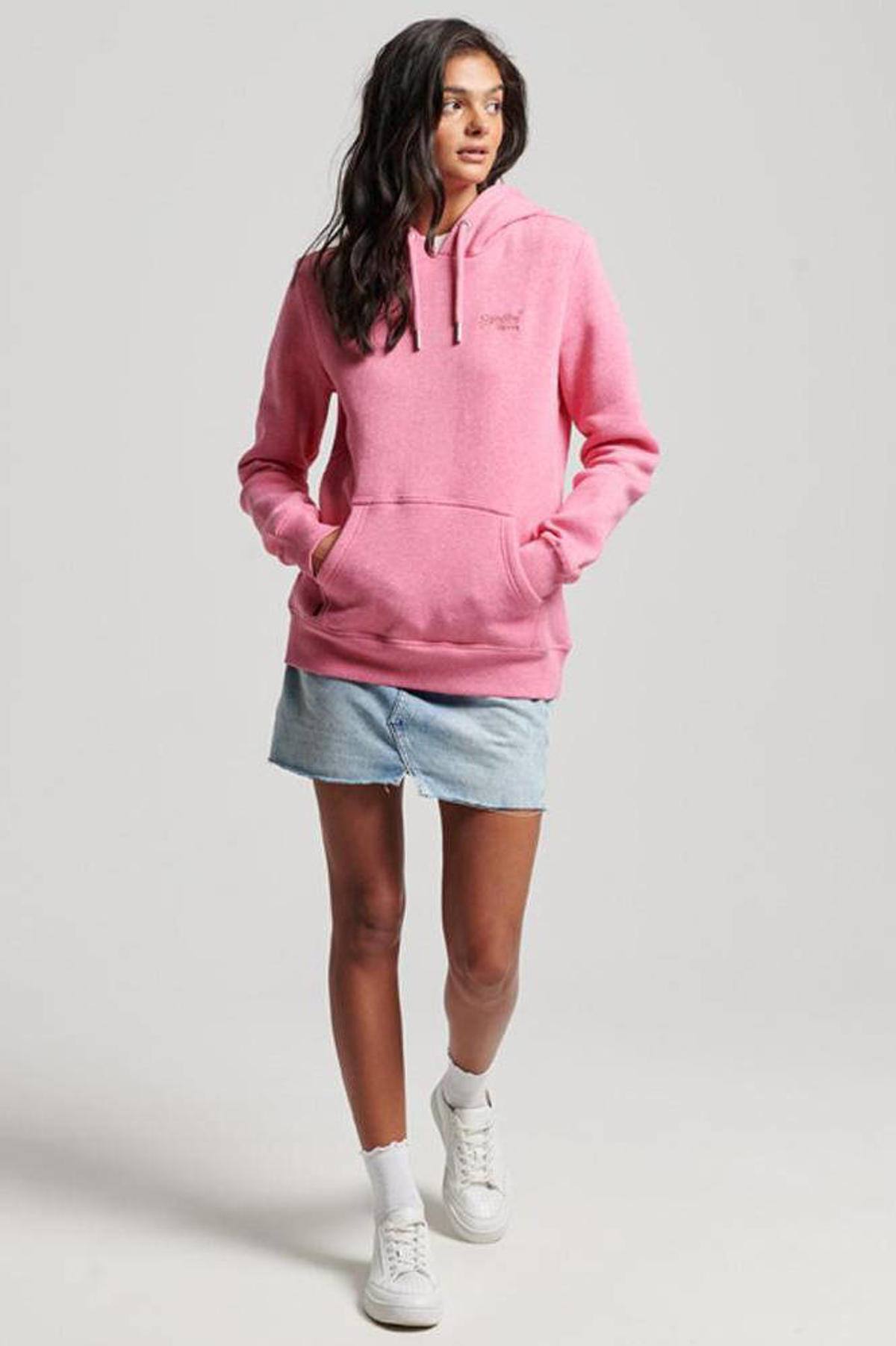 Superdry hoodie met roze wehkamp